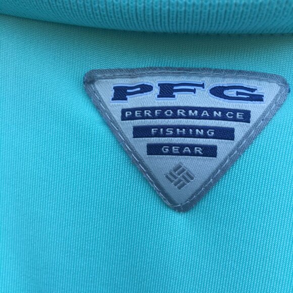 Columbia PFG Polo Shirt Mens Large Mint Green Omni-Shade - Picture 5 of 13